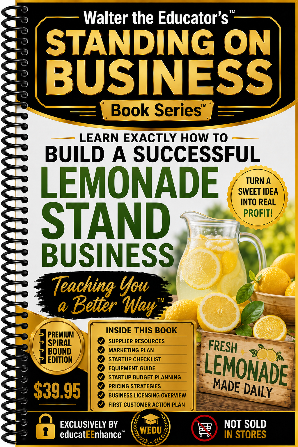 Learn Exactly How to Build a Successful Lemonade Stand Business Book Cover